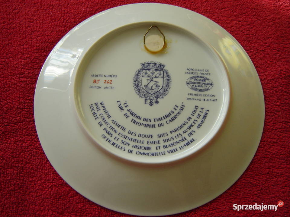 Limoges 3 talerze Notre Dame Łuk Triumfalny małopolskie Nowy Sącz