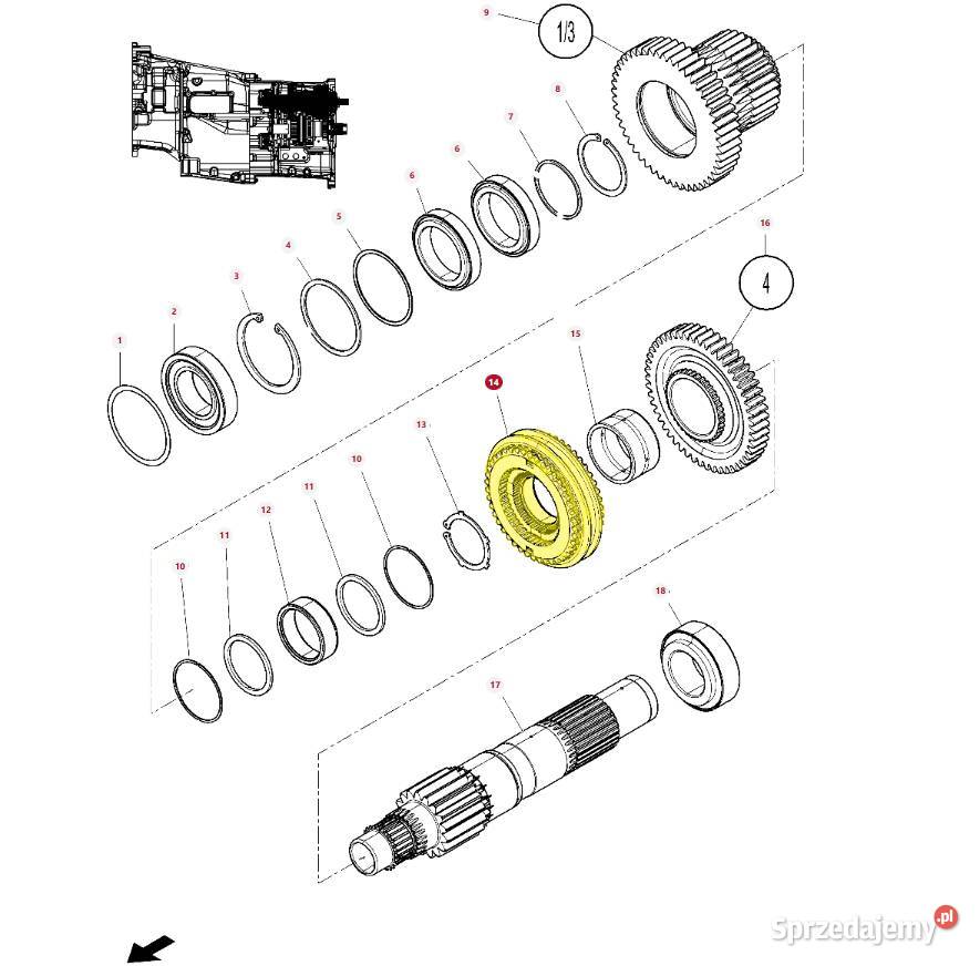 Synchronizator 34 biegu Massey Ferguson Skrzynia biegów Białystok