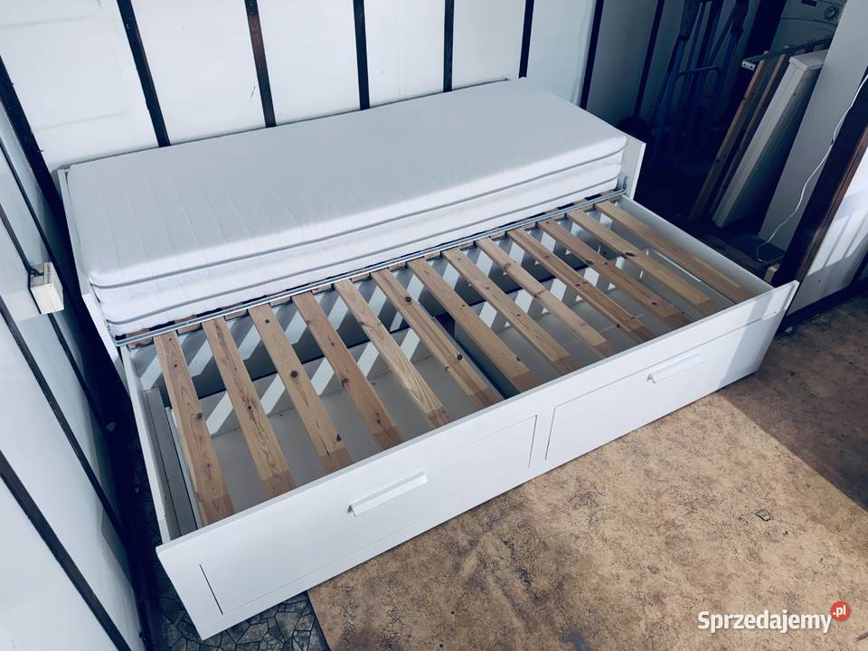 IKEA BRIMNES Leżanka Łóżko z 2 szufladami 2
