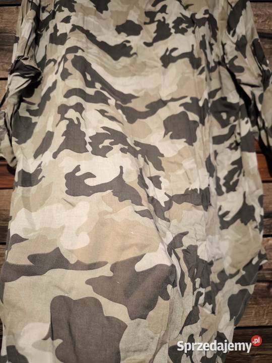 Tunika koszula zwiewna moro zielony Bluzki i koszule