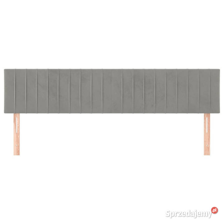 Zagłówki do łóżka 2 jasnoszary 80x5x7888 aksamit mazowieckie