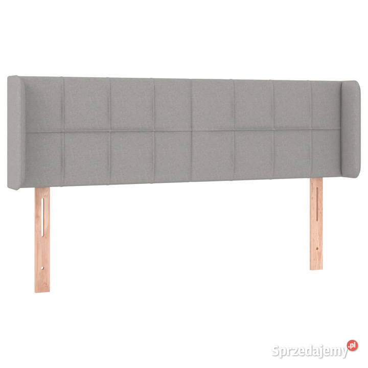 Zagłówek uszak jasnoszary 147x16x7888 tkanina