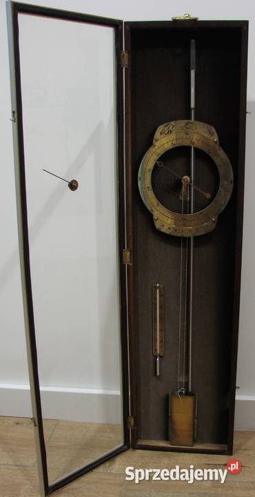 Stary BAROMETR RTĘCIOWY Duży Termometr łódzkie Łódź