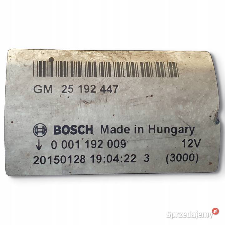 ROZRUSZNIK Opel Adam 12 16V 25192447 0001192009 Chełm sprzedam
