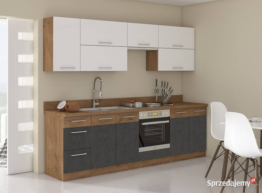 Meble kuchenne VIGO GRAFIT SZCZOTKOWANY BIAŁY dolnośląskie Wrocław