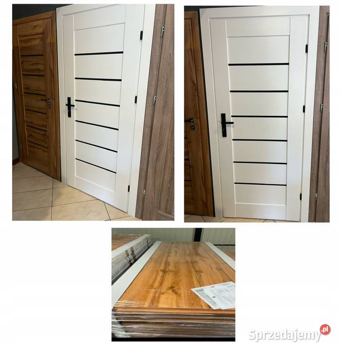 Drzwi wewnętrzne MILTON SONATA czarna szyba i wielkopolskie Poznań