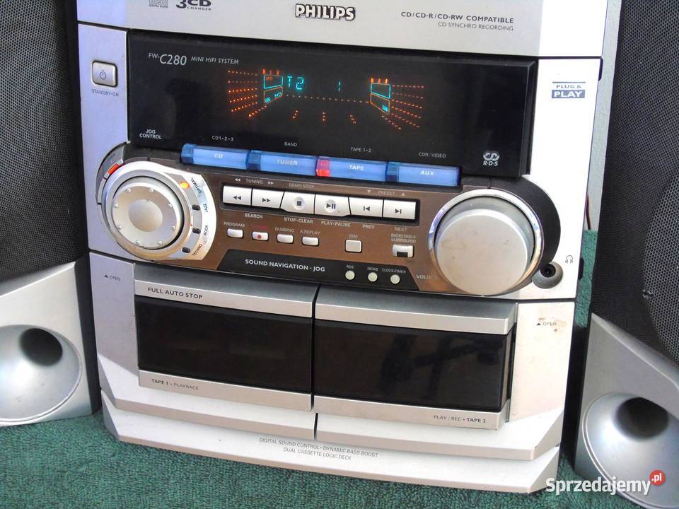 Wieża Philips kolumny Radio RDS AUX mocna