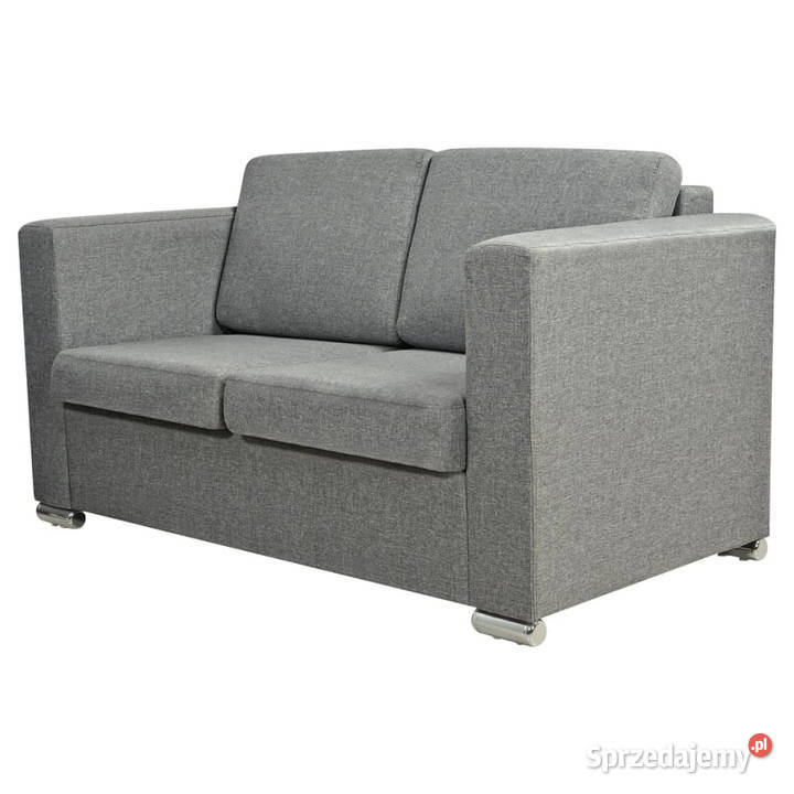 2 osobowa sofa tapicerowana jasnoszara WM243580 Warszawa