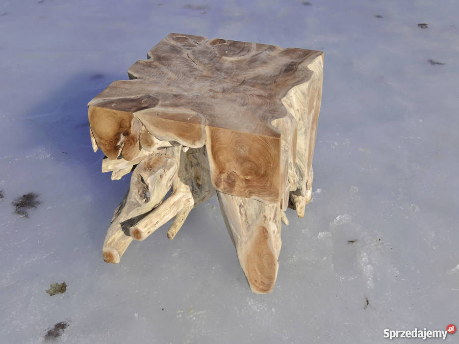 Stolik drewniany z korzenia 50 X 50 Wrocław