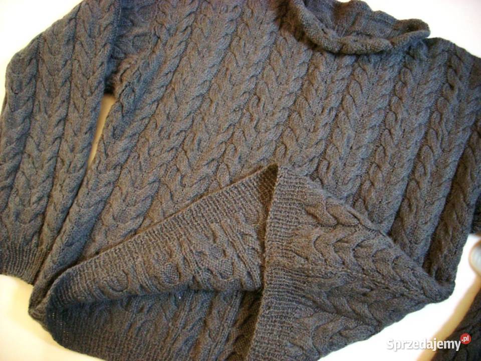 Gruby Sweter Dziergany na Drutach 40 42 Nowy Sącz sprzedam