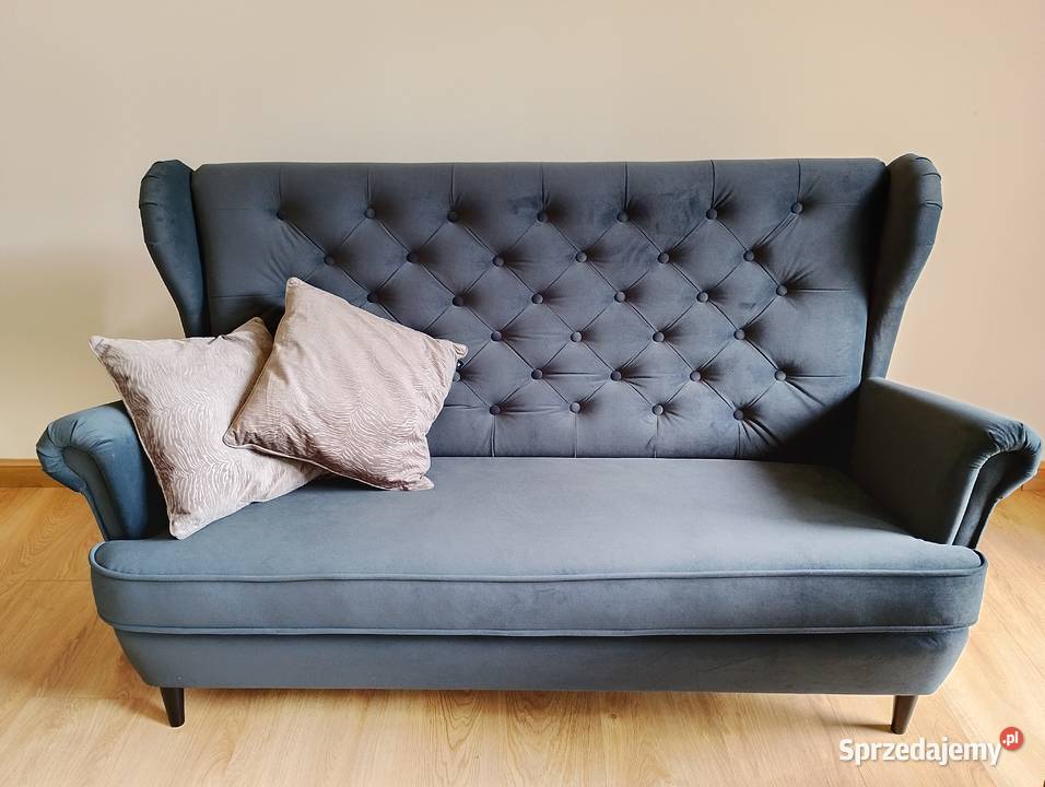 Sofa ciemno szara na nóżkach nowa Sofy i kanapy Łańcut