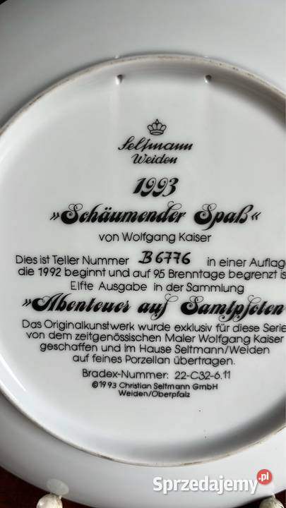 Talerz z kotami Seltmann Weiden 6776