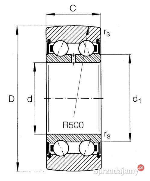 Łożysko kulkowe skośne dwurzędowe SKF 30570 7C Kamionna