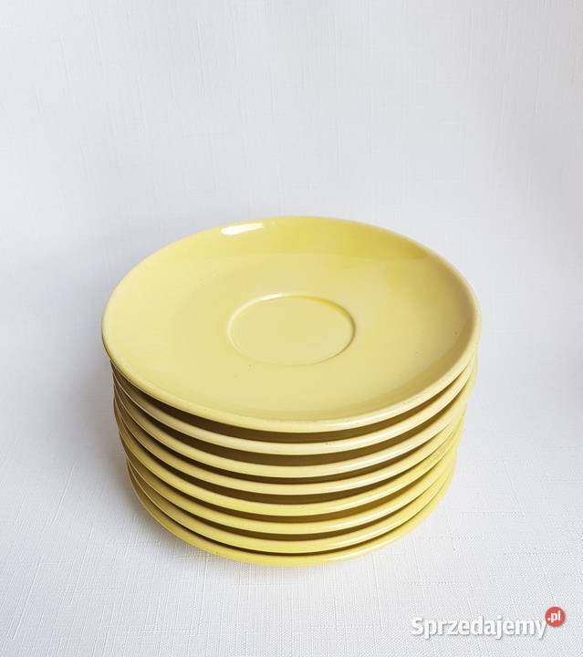 Porcelit Pruszków żółty talerzyk 8 mazowieckie Warszawa