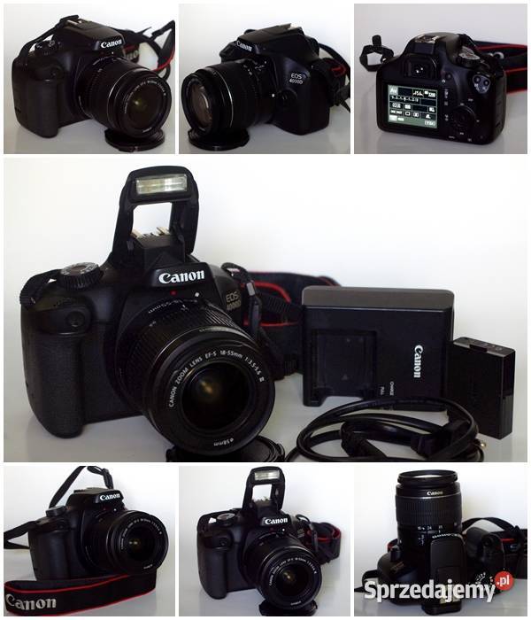 Canon eos 4000D z obiektywem i torbą na aparat Łomianki sprzedam