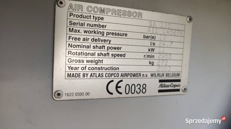 Sprzedam kompresor śrubowy Atlas cop łódzkie Łódź