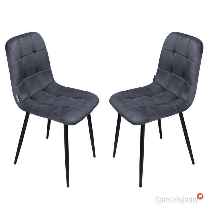 Zestaw 2 krzesło tapicerowane welurowe do salonu wielkopolskie Poznań