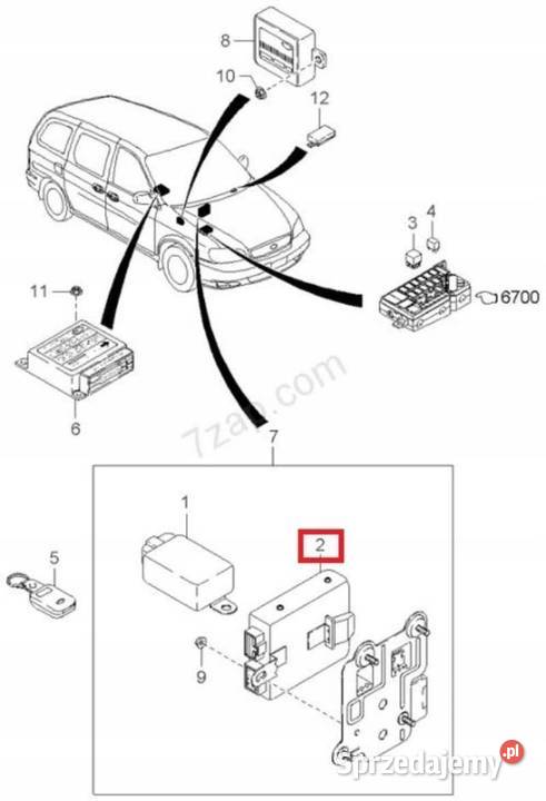 MODUŁ STEROWNIK ZAMKA CENTRALNEGO KIA CARNIVAL