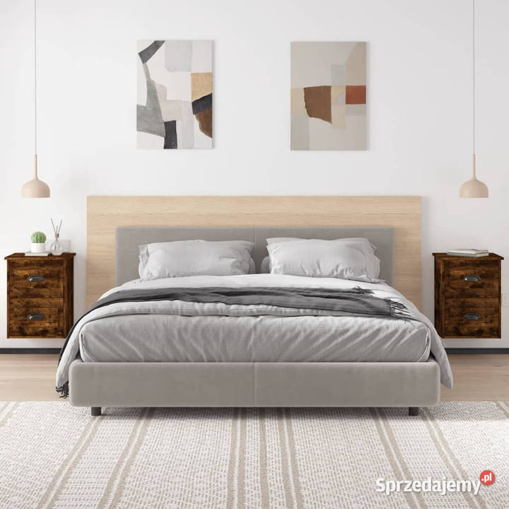 Wiszące szafki nocne 2 przydymiony dąb 415x36x53 mazowieckie Warszawa