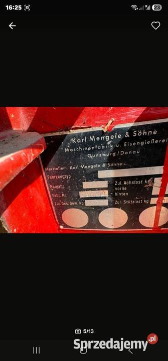 Karl Mengele przyczepa samozbierająca Rabka-Zdrój