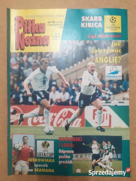 Tygodnik Piłka Nożna rocznik 1996 kompletny Łódź