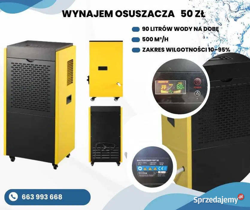 Profesjonalny Osuszacz do tynków powodziach Lubań