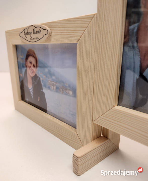 NAPIS DEDYKACJA Ramka Na Zdjęcia 10x15 DREWNO Wyposażenie wnętrz Lublin sprzedam
