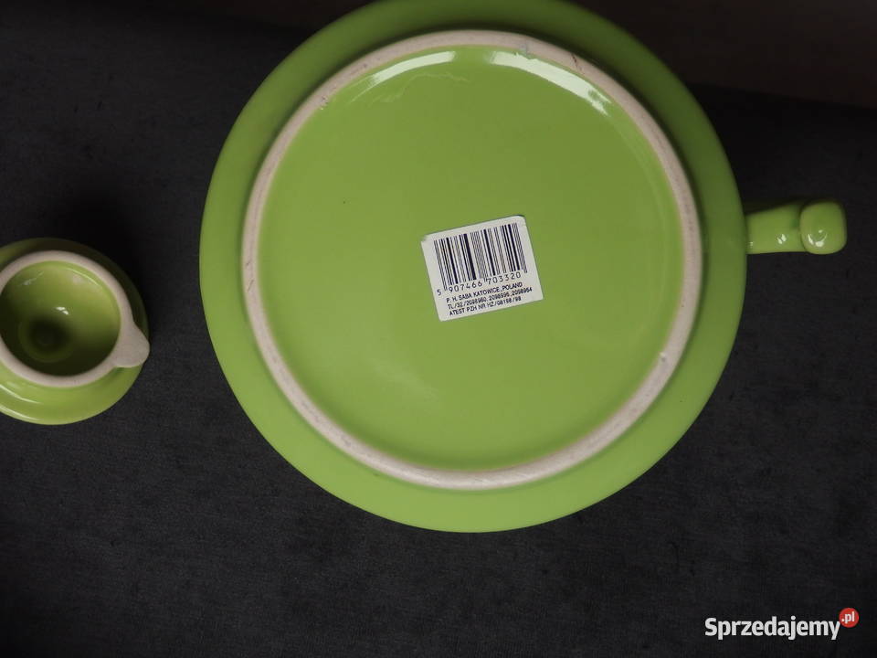 Czajniczek ceramiczny zielony Płock