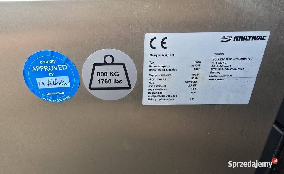 Pakowaczka próżniowa Multivac P600