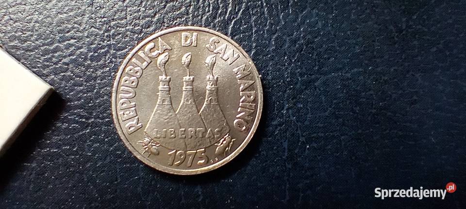 Stare monety 1 lir 1975 San Marino Lesko
