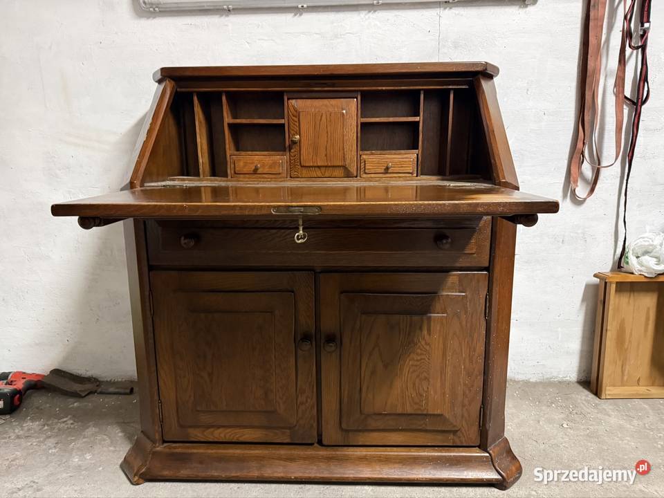 Sekretarzyk vintage dębowymasywny OPIS Meble Turek sprzedam