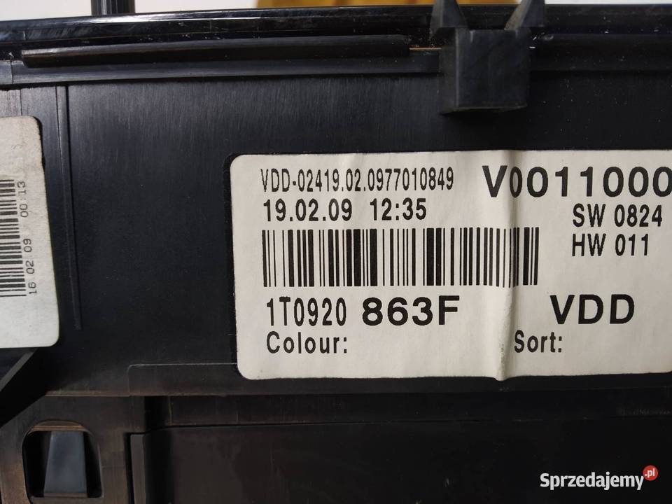 LICZNIK 1T0920863F 20 B 108 VW Volkswagen Caddy