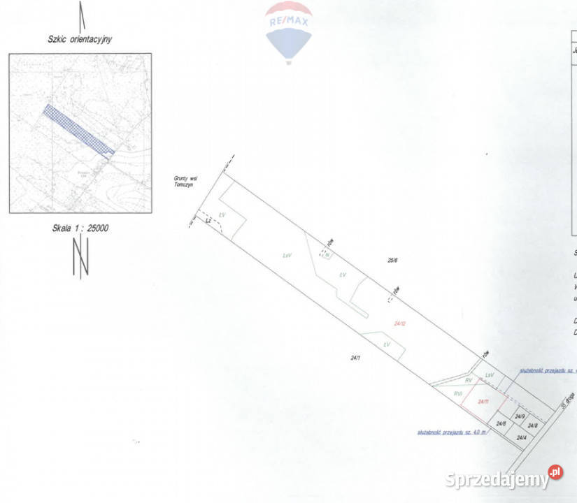 Działka z WZką Broncin gmGrabów nPilicą 71m