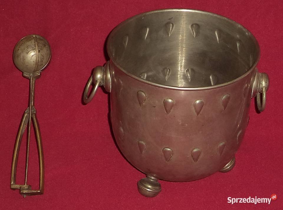 Stara gałkownica łyżka wiaderko do lodu punca śląskie Piekary Śląskie sprzedam