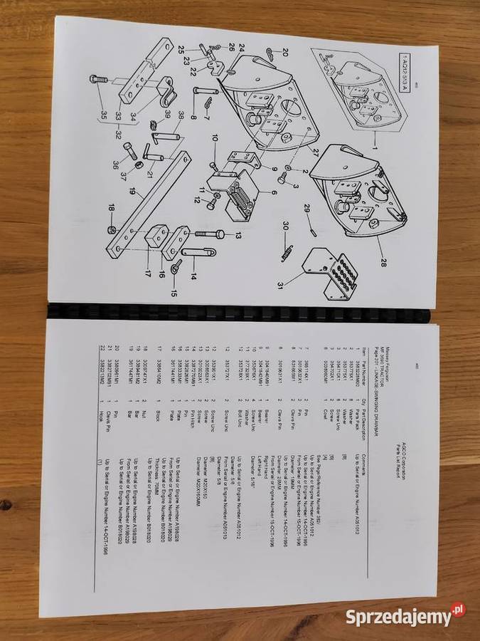 Massey Ferguson 3690 katalog części sprzedam