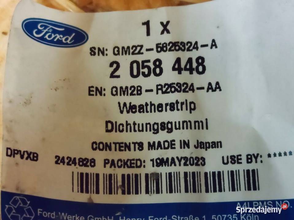 Uszczelka Drzwi Tylnych Prawych Ford Galaxy Mk3 Pleszew sprzedam