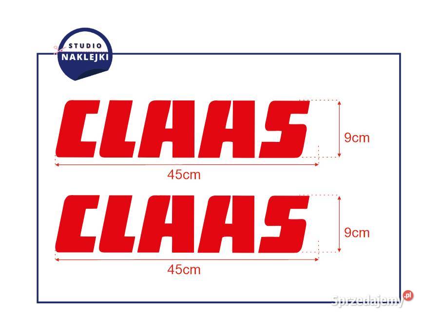 Naklejki Naklejka Claas 45x9 2 czerwone Traktor