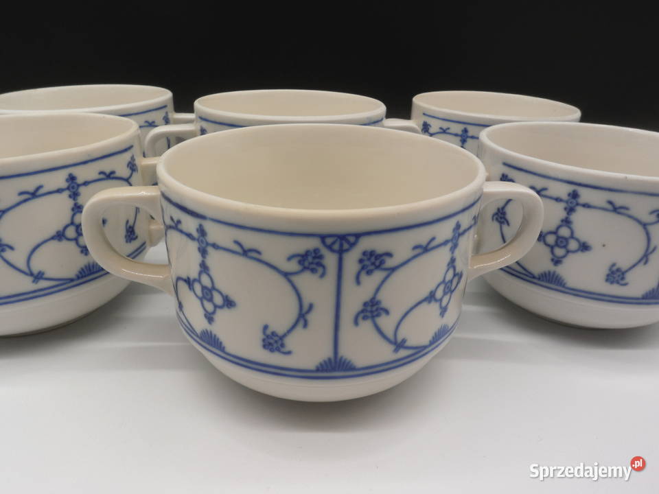 Porcelanowe bulionówki barszczówki Wzór Słomkowy Porcelana i szkło sprzedam