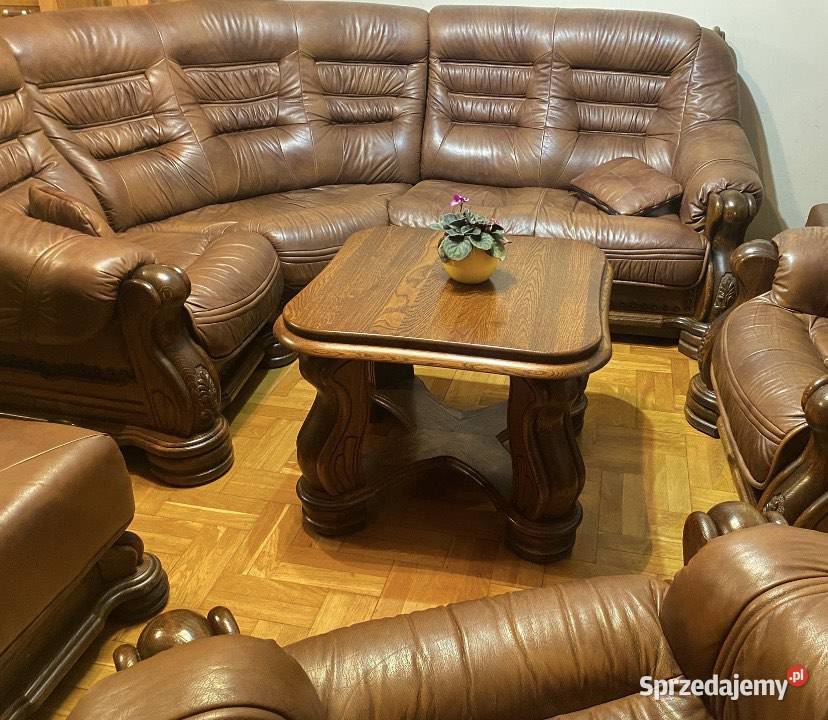 Zestaw Kler drewno dąb skóra Dębowo skórzany Opole sprzedam