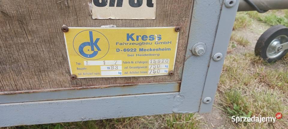 Przyczepka samochodowa 750 1 Biłgoraj