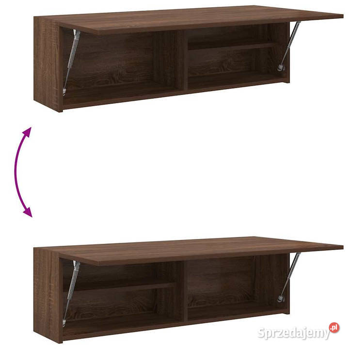 Wisząca szafka łazienkowa brązowy dąb 100x25x30 mazowieckie sprzedam