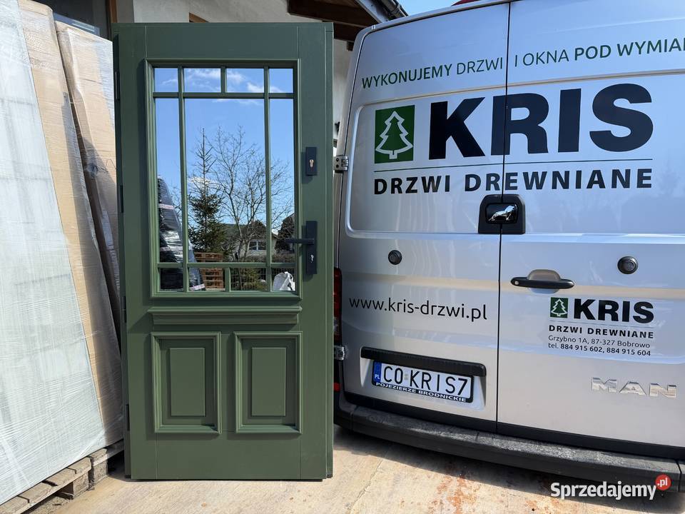Drzwi zewnętrzne drewniane ręki 300 OFERT dolnośląskie Wrocław