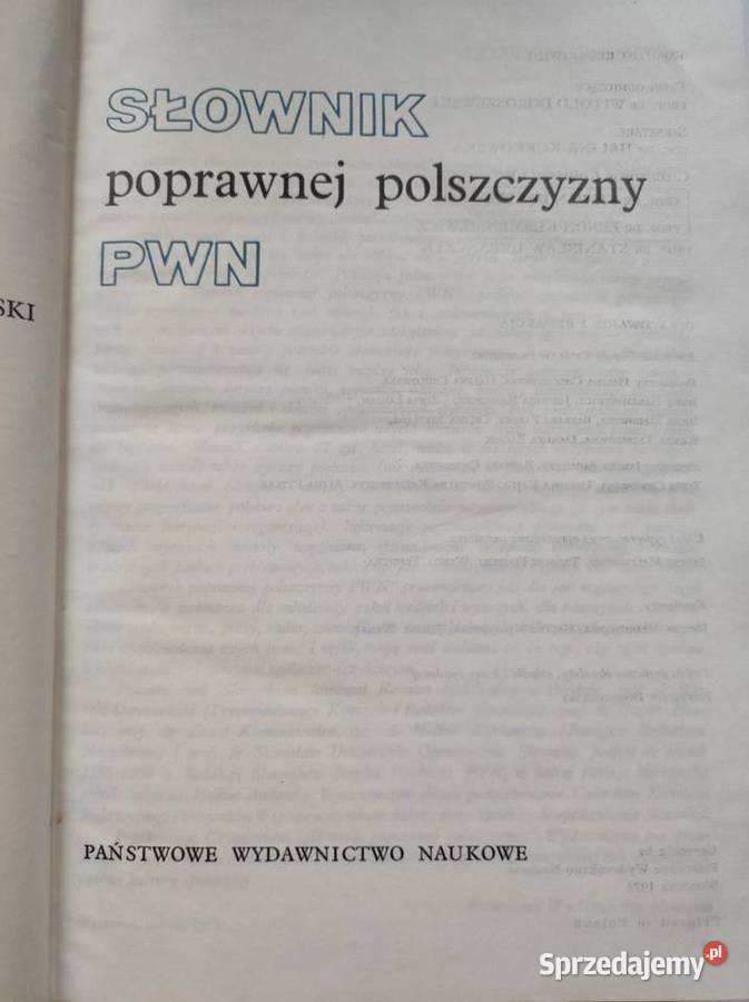 słownik poprawnej polszczyzny Witold Doroszewski ISBN 9788375527162 Kielce