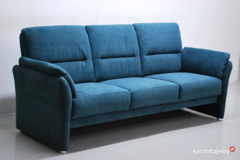 RYR nowa sofa 3- osobowa, lazurowa - niebieska kanapa, SIEDZ
