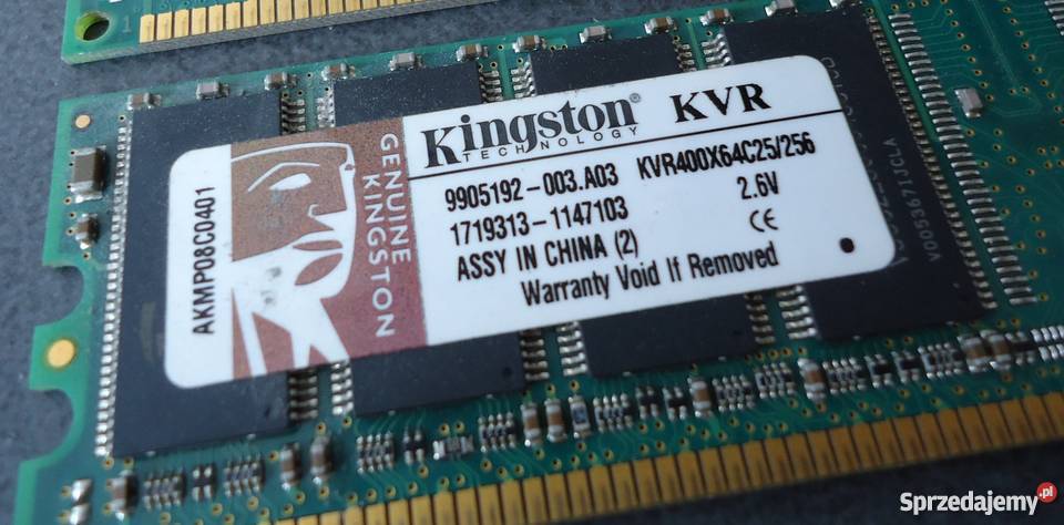 Kvr400x64c25 512 kingston тип ddr