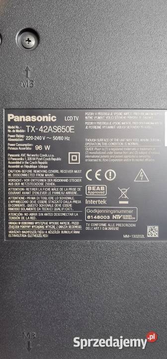 Panasonic TX42AS650E Full HD 42 cale Szerokość mazowieckie Warszawa