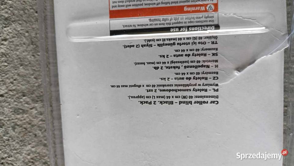 Roletki zasłonki samochodowe 4 st 2 nowe 4055 Godziszka