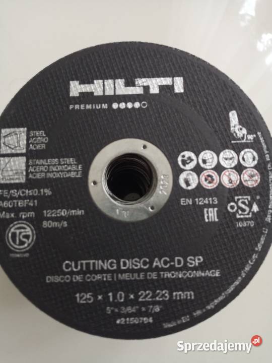 Tarcze tnące do metalu Hilti 60 Tarcze świętokrzyskie Końskie