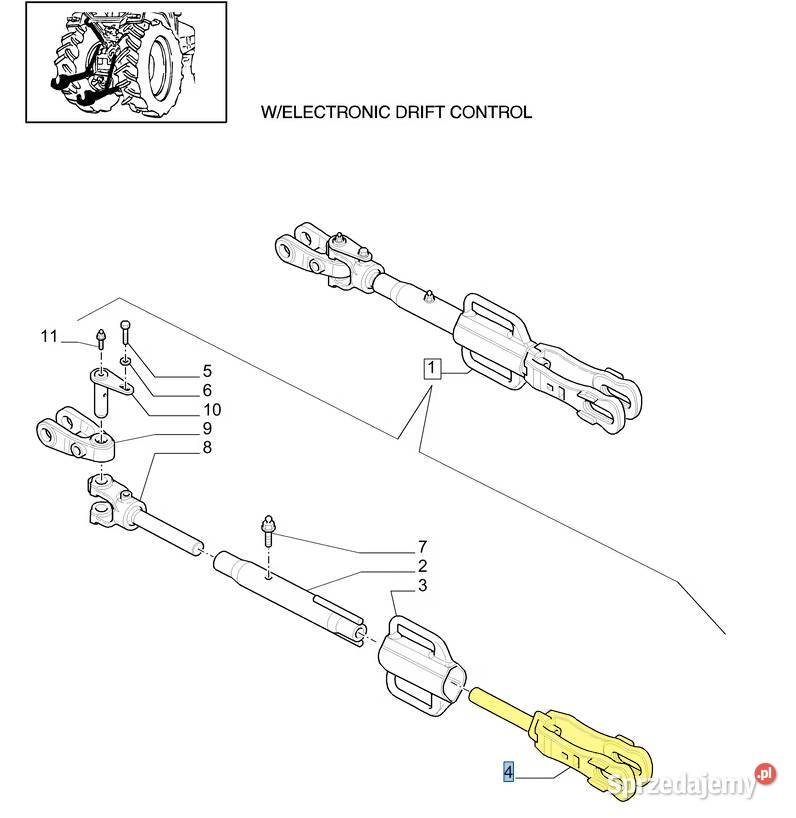 Jarzmo widełki wieszaka ramion CNH Holland nieuszkodzony Białystok sprzedam