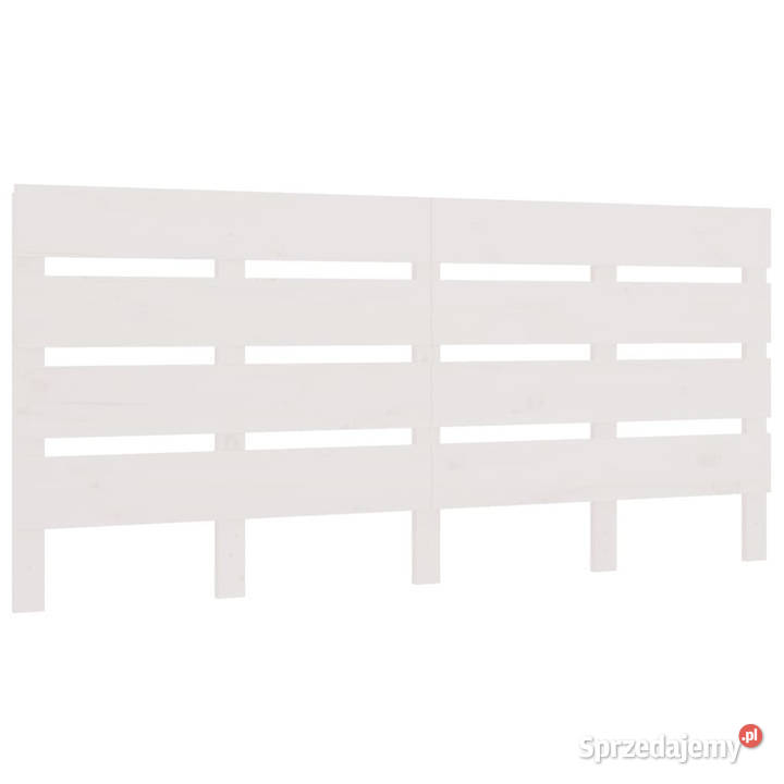 Wezgłowie łóżka białe 140x3x80 lite drewno mazowieckie